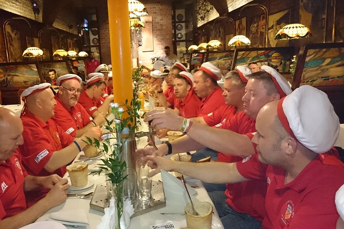 Brewery Dinner -center of Krakow - Starting with soup in a bread bowl