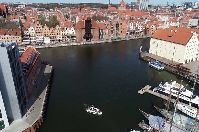 Cruises on the Motlawa River - Church towers and the city seen from below