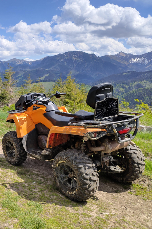 From Krakow: ATV/Snowmobile Ride, Shooting & Hot Springs - Getting muddy on the Can-Am quad bikes