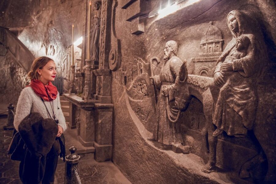From Krakow: Wieliczka Salt Mine Tour - Guides make the long walk easier