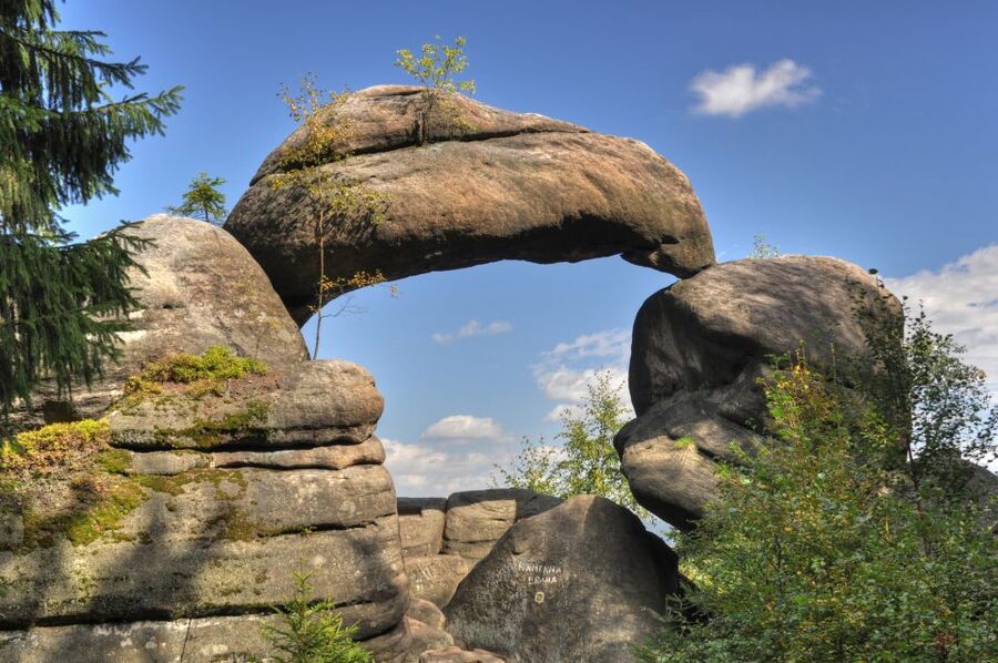 From Wroclaw: Hiking Trail in Rock City Adrspach - The lake, streams, and waterfall