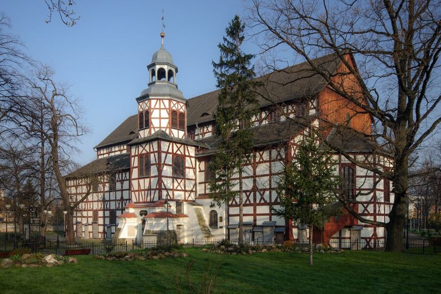 From Wroclaw: Polish Pottery and Jawor Church of Peace Tour - Entering Jawor’s wooden Church of Peace