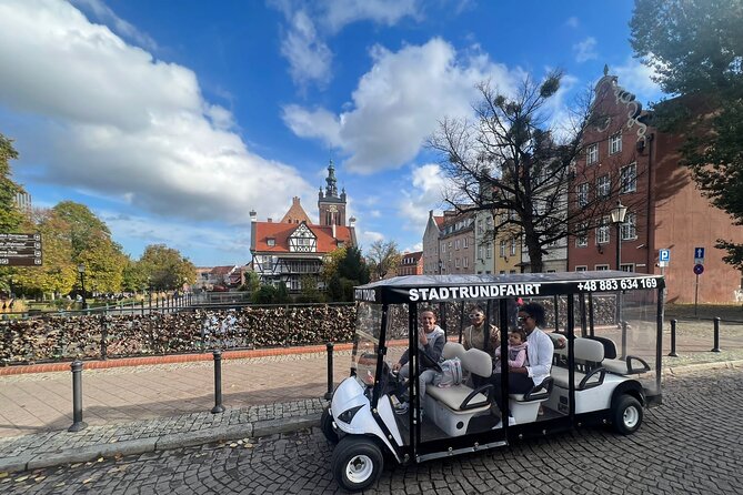 Gdansk: 2H City Sightseeing Tour LIVE GUIDED by Buggy/Golf cart - Neptune’s Fountain and the Royal Road
