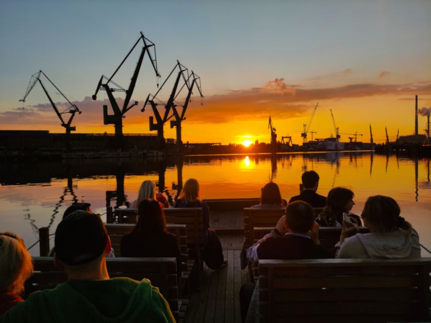 Gdańsk: Sunset Cruise on a Historic Polish Boat - Starting among the Gdańsk Shipyard cranes