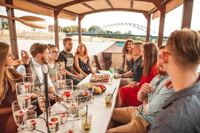 Gondola cruise The Vistula River Krakow private tour up to 12 person - Under Dębnicki Bridge and past the Norbertan Sisters