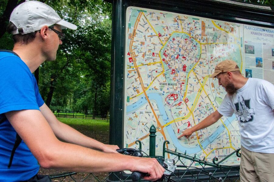 Krakow: Bike Tour of Old Town, Jewish Quarter and the Ghetto - Father Bernatek’s Bridge and the former ghetto