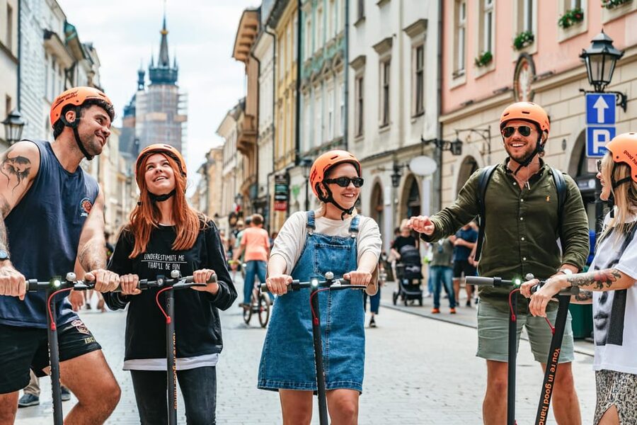 Krakow: Guided E-Scooter City Tour with Food Tastings - Key points at a glance