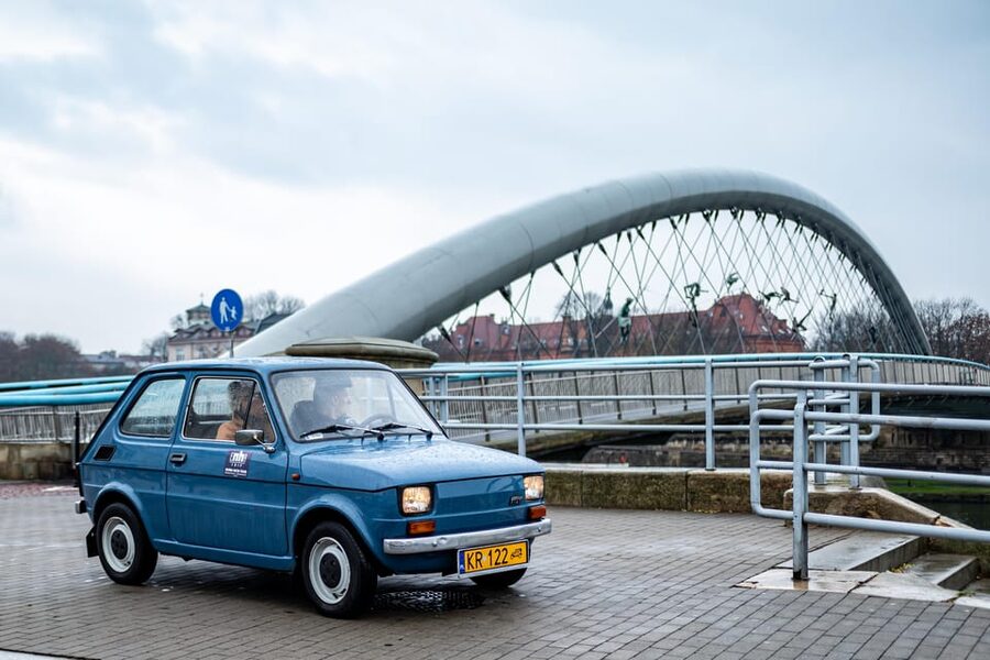 Krakow Highlights Tour in Classic Car with Pro Photo Session - Bernatka Footbridge adds a modern Krakow backdrop