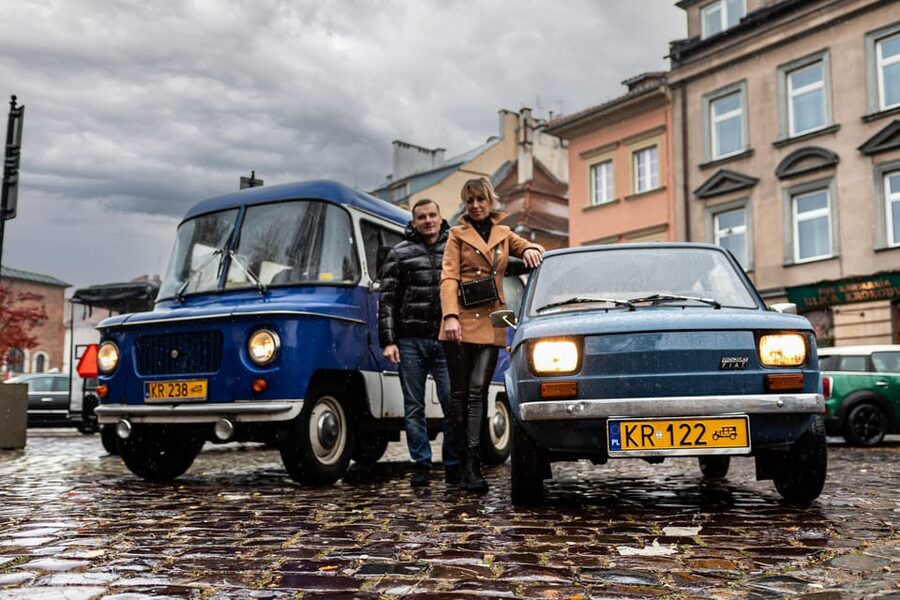 Krakow Highlights Tour in Classic Car with Pro Photo Session - Szeroka Street begins the photo story