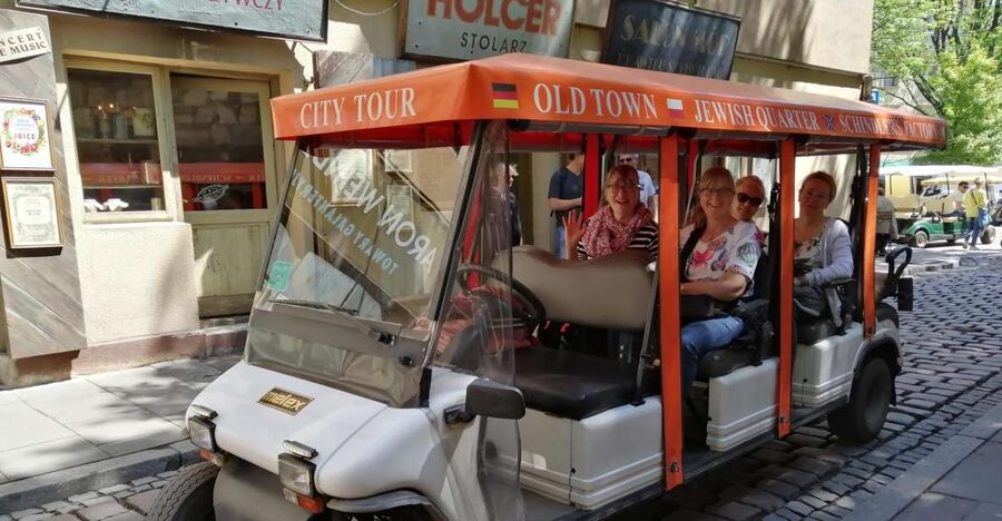 Krakow: Jewish Quarter and Schindler Factory by Golf Car - Guide, audio commentary, and the small-group feel