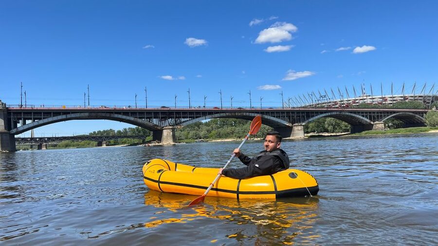 Packrafting kayaking guided tour Vistula river Warsaw Poland - Who Will Enjoy This Most?