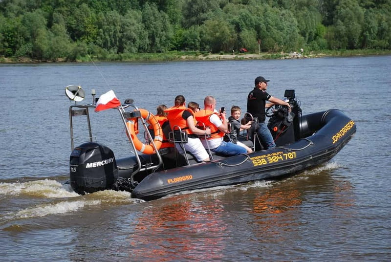 Warsaw: Adrenaline Ride on the Vistula River (Wisła) - The gentle start beneath the pedestrian bridge